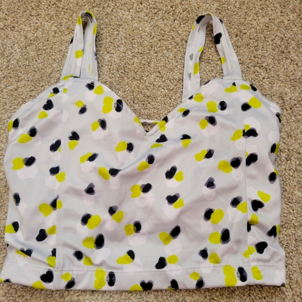 🎉 2 for $20🎉 Kortni jeane brushstroke abstract dot latter back swim top size M